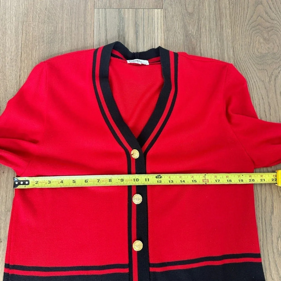 Criselda for Rustan's Red and Black Cardigan with Gold Buttons Large - Picture 10 of 11